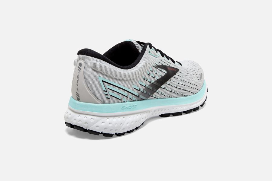 Brooks Ghost 13 Road Running Shoes Womens - White/Black - TPGOZ-0461